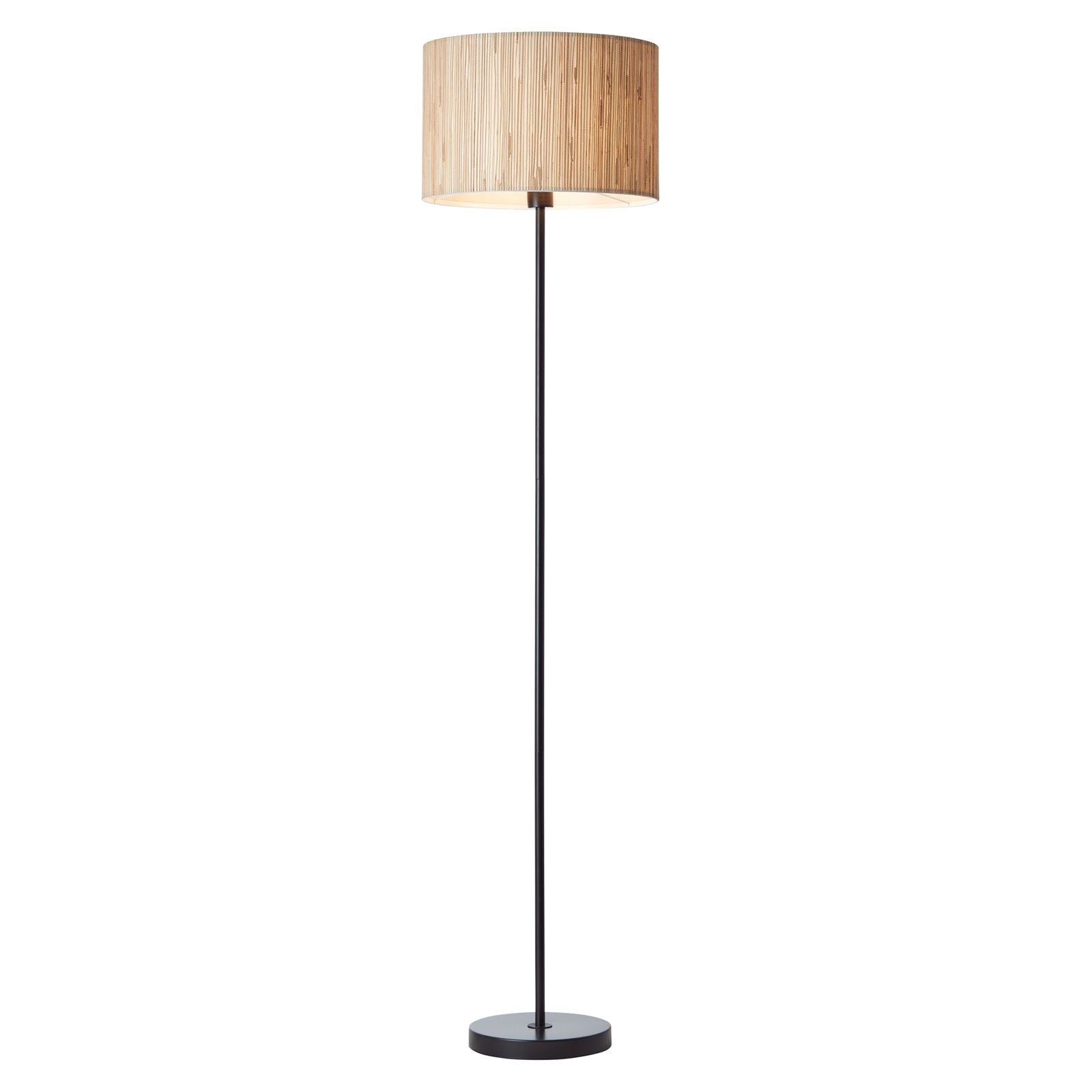 Longshore Natural Seagrass Floor Lamp with Matt Black Accents
