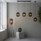 Mathias Dark Bamboo Pendant Light
