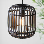 Mathias Dark Bamboo Pendant Light