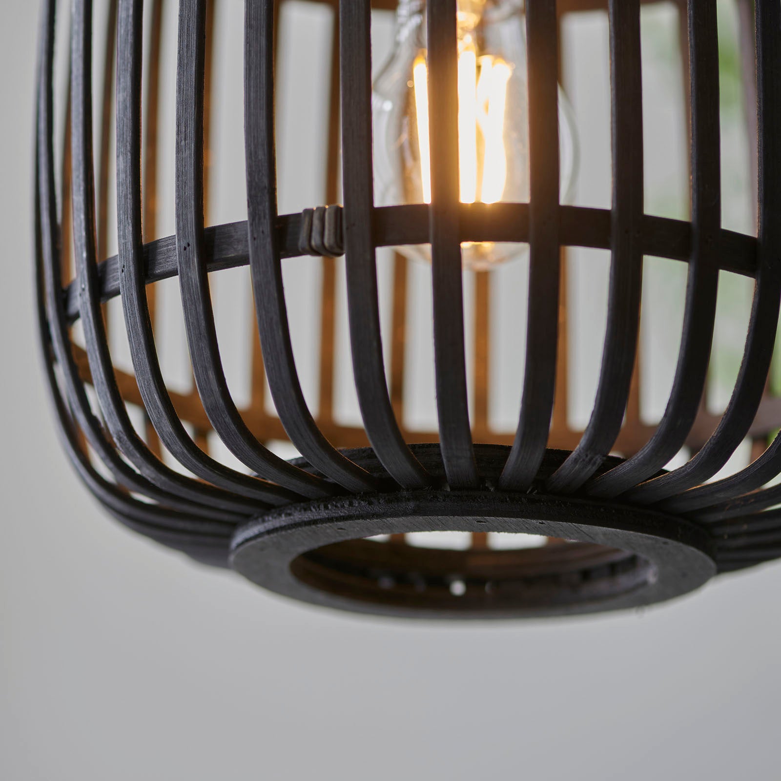 Mathias Dark Bamboo Pendant Light
