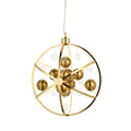 Muni LED Pendant Light with Gold Finish and Mixed Sphere Design 480mm