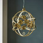 Muni LED Pendant Light with Gold Finish and Mixed Sphere Design 480mm