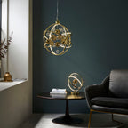 Muni LED Gold Table Lamp with Mixed Sphere Design