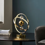 Muni LED Gold Table Lamp with Mixed Sphere Design