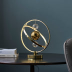 Muni LED Gold Table Lamp with Mixed Sphere Design