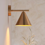 Cape Warm Antique Brass Wall Light