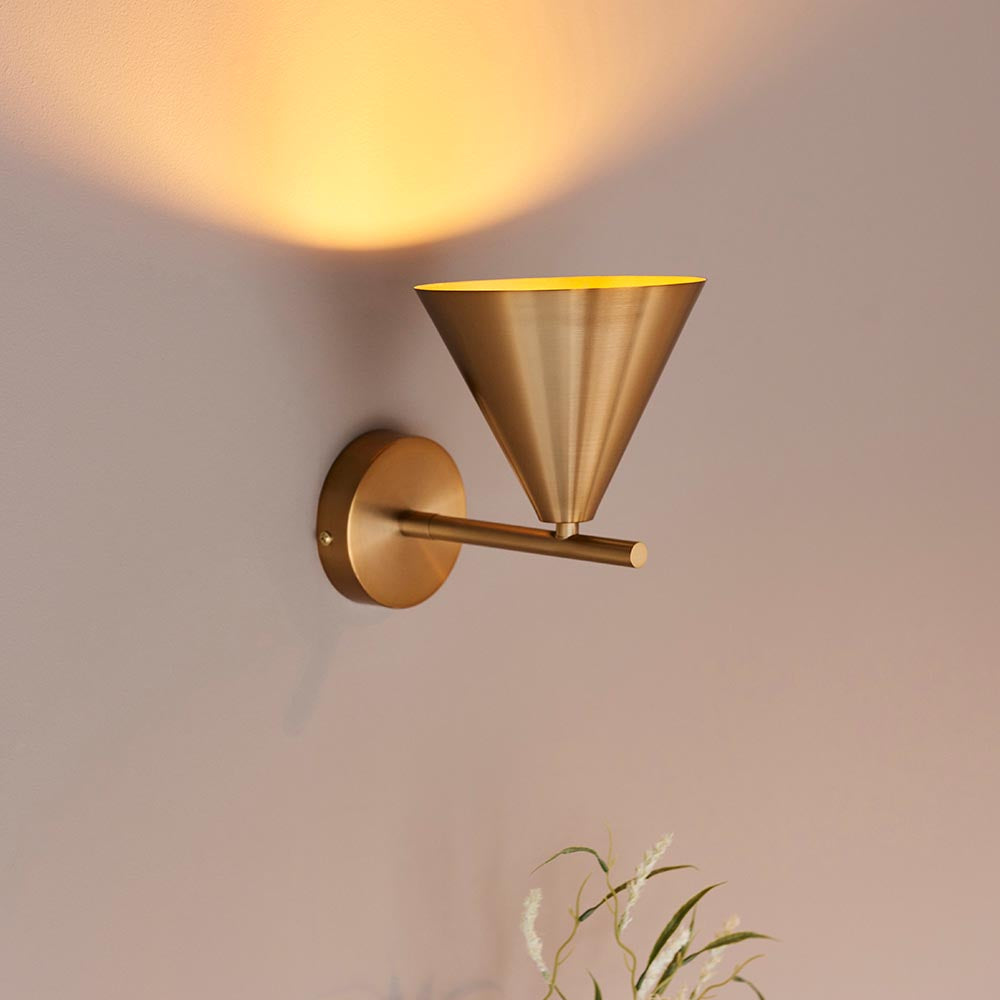 Cape Warm Antique Brass Wall Light