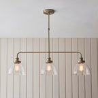 Hansen 3lt Linear Pendant Antique Brass
