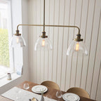 Hansen 3lt Linear Pendant Antique Brass