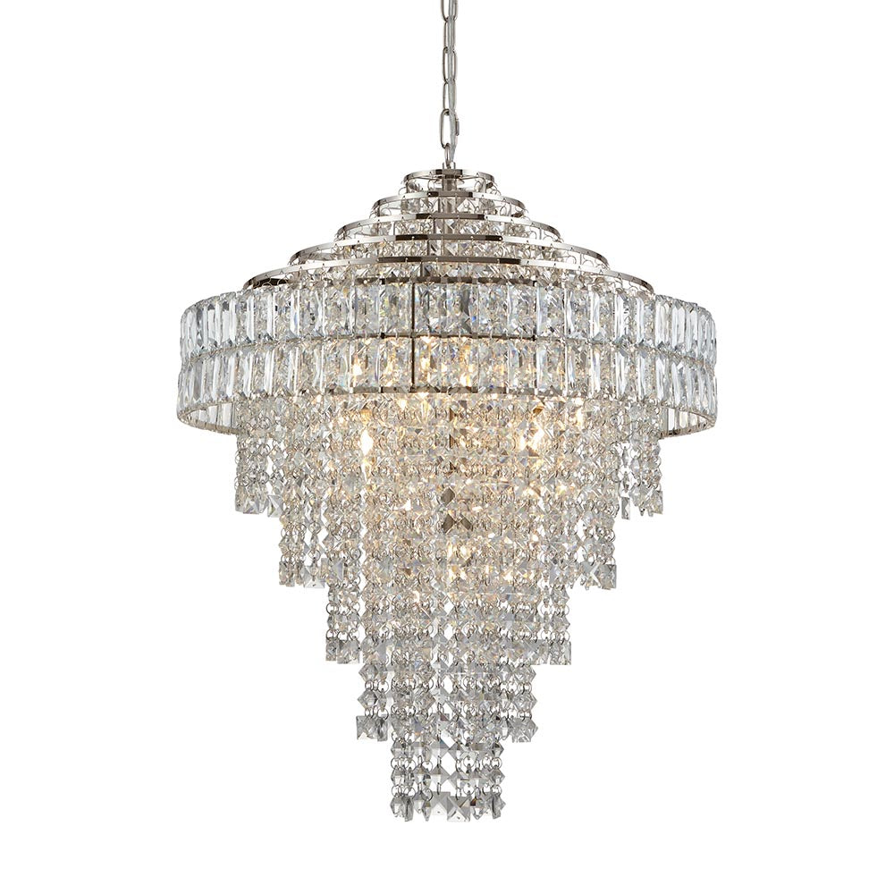 Beatrice 7 Light Tiered Pendant - Chrome