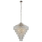 Beatrice 7 Light Tiered Pendant - Chrome