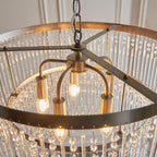 Genevieve 5 Light Pendant Antique Brass