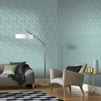 Archetype Mint & White Gold Wallpaper