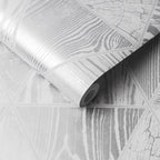 Geo Grain Silver Wallpaper