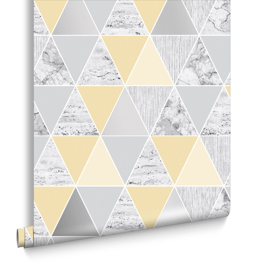 Reflections Lemon Wallpaper
