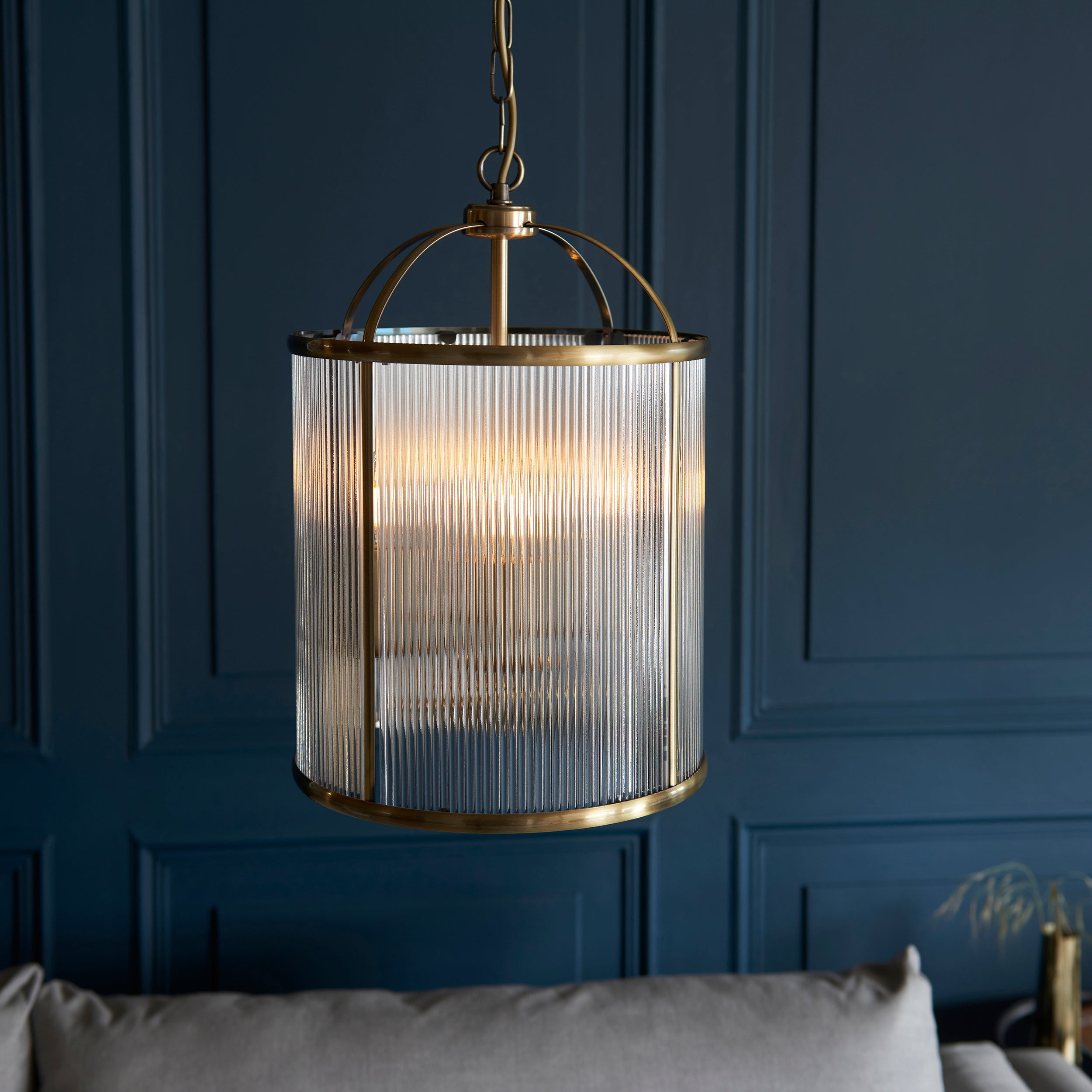 Lambeth Ribbed 4lt Pendant