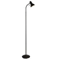 Amalfi 1-Light Reading Floor Lamp: Adjustable Head (Black)