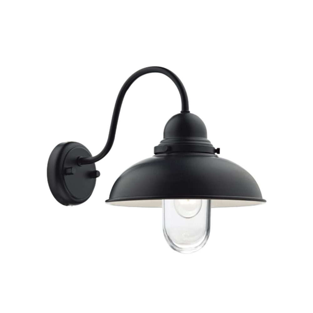 Dynamo Outdoor Wall Light Matt Black Glass IP44