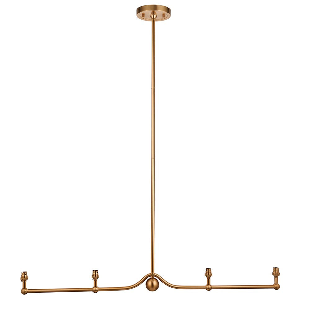 Santiago 4 Light Bar Pendant Aged Brass