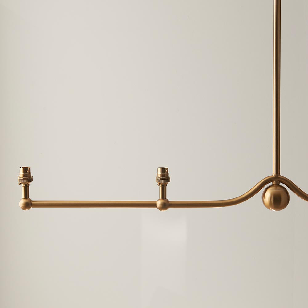 Santiago 4 Light Bar Pendant Aged Brass