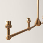 Santiago 4 Light Bar Pendant Aged Brass
