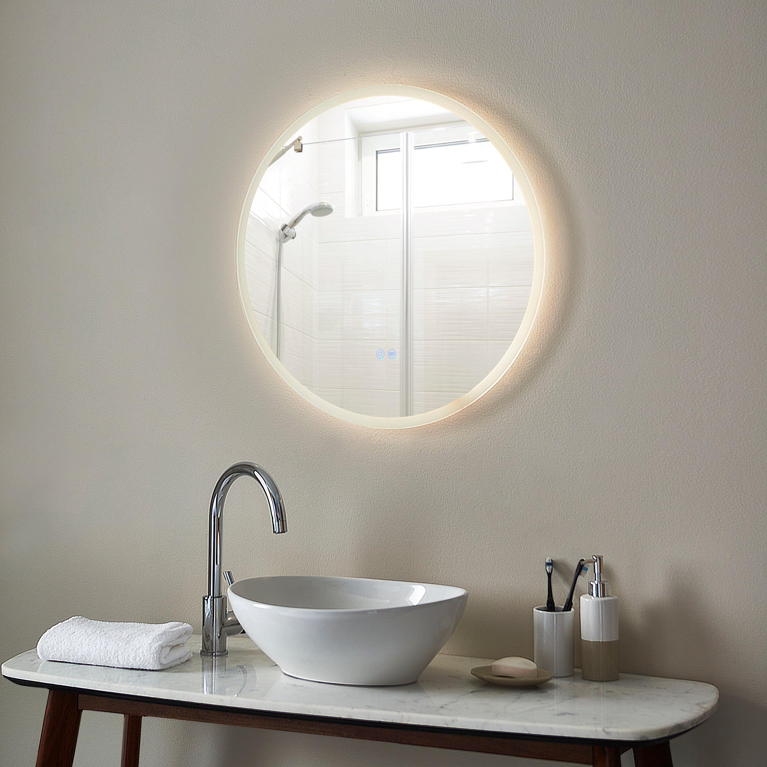 Eclipse CCT Super slim, LED round mirror