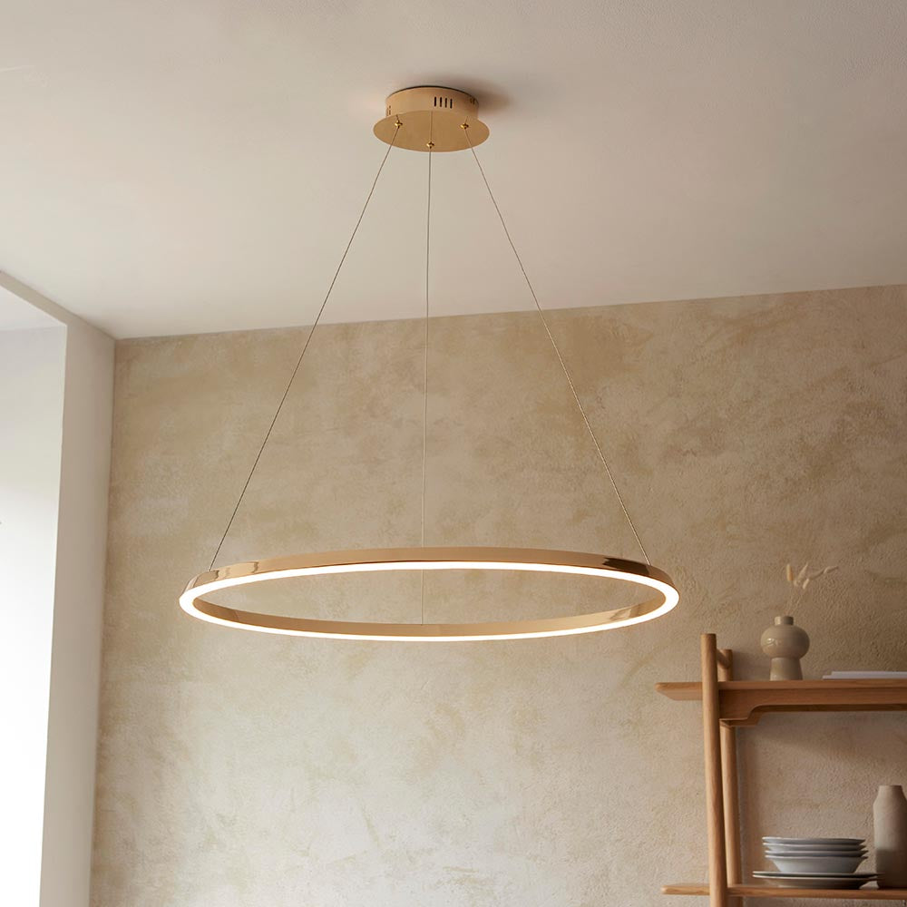 Staten Pendant LED Ring Pendant French Gold