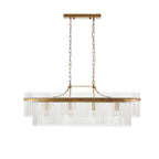 Marietta 4 Light Antique Brass Bar Pendant