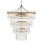 Marietta 16lt Tiered Pendant Antique Brass