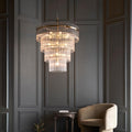 Marietta 16lt Tiered Pendant Antique Brass