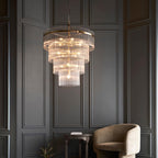 Marietta 16lt Tiered Pendant Antique Brass