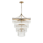 Marietta 16lt Tiered Pendant Antique Brass