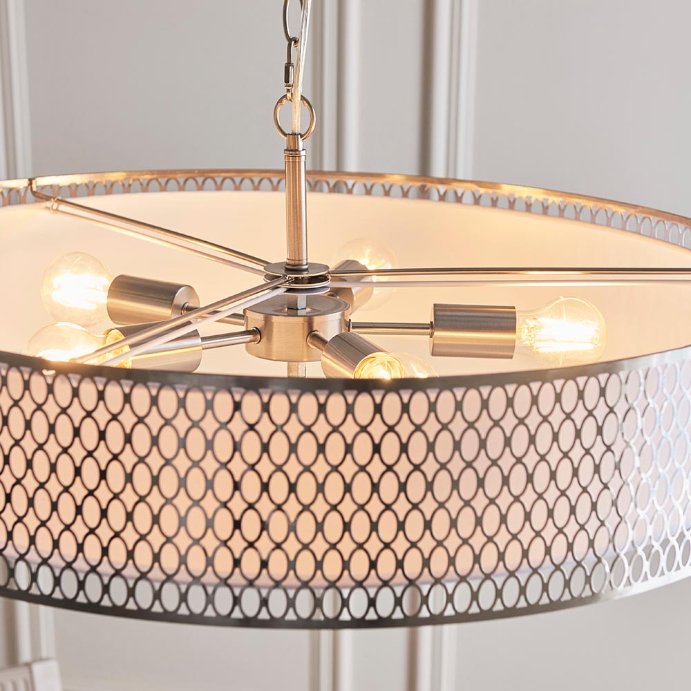 Cordero 5lt Grand Pendant Satin Nickel