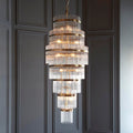 Marietta Grand 21lt Tiered Pendant Antique Brass