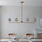 Santiago & Ripple 16cm 4lt Linear Pendant Blue Shade