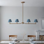 Santiago & Ripple 16cm 4lt Linear Pendant Blue Shade