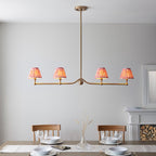 Santiago & Ikat 16cm 4lt Linear Pendant With Coral Shades
