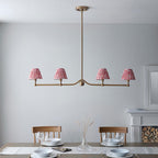 Santiago & Ikat 16cm 4lt Linear Pendant With Coral Shades