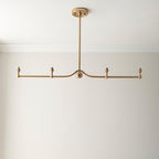 Santiago & Ikat 16cm 4lt Linear Pendant With Coral Shades