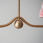Santiago & Ikat 16cm 4lt Linear Pendant With Coral Shades