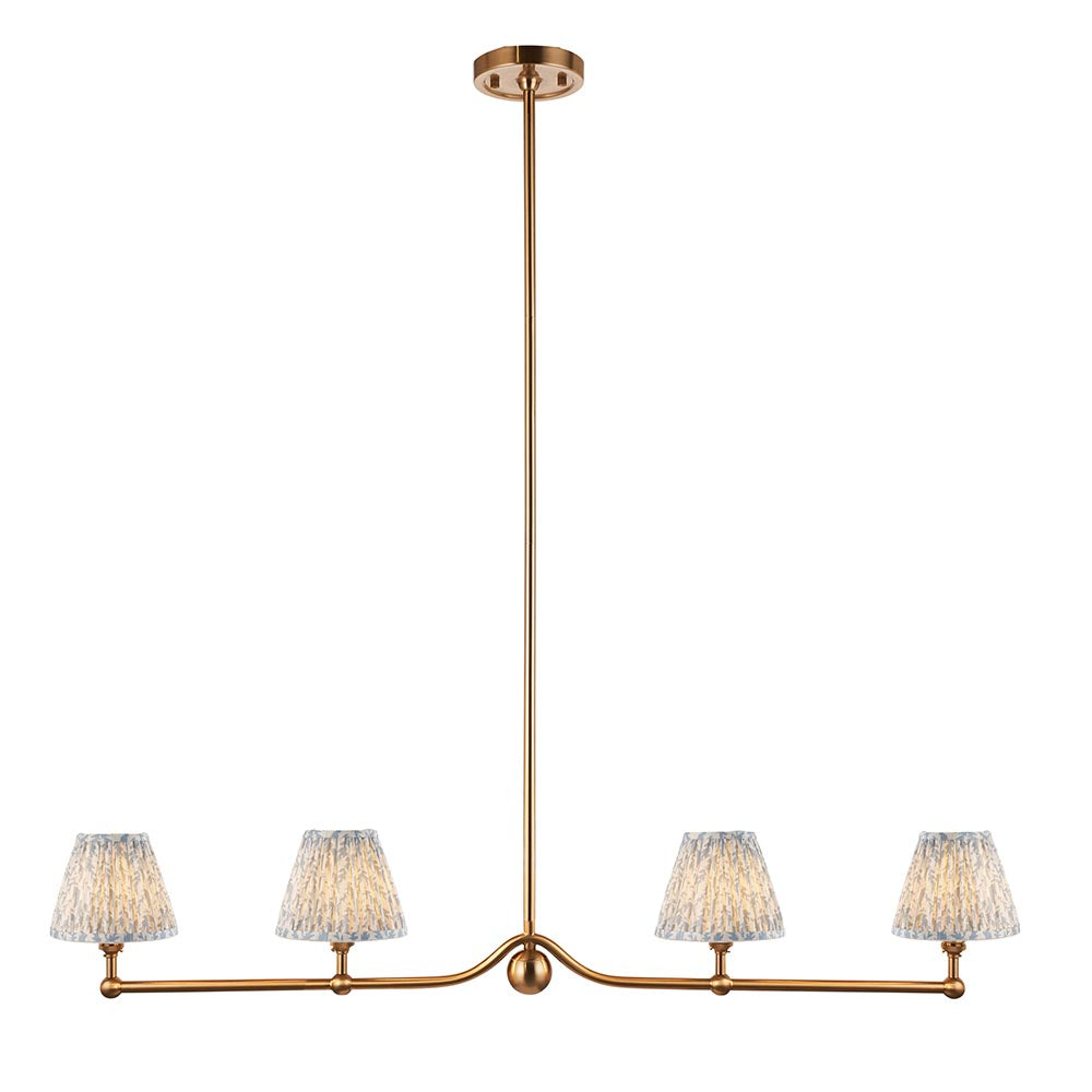 Santiago & Leaf 16cm 4lt Linear Pendant Blue