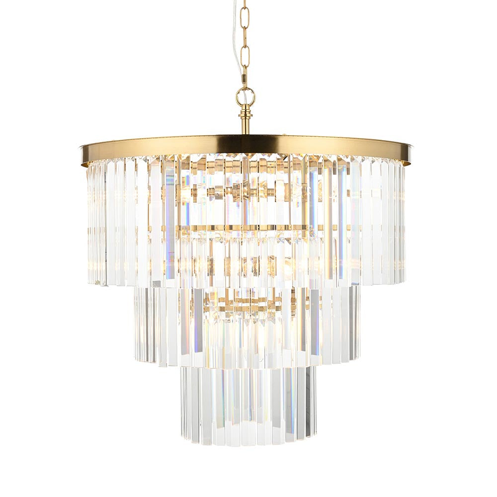 Conaston 7 Light Pendant Aged Brass