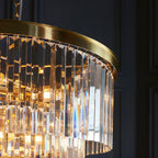 Conaston 7 Light Pendant Aged Brass