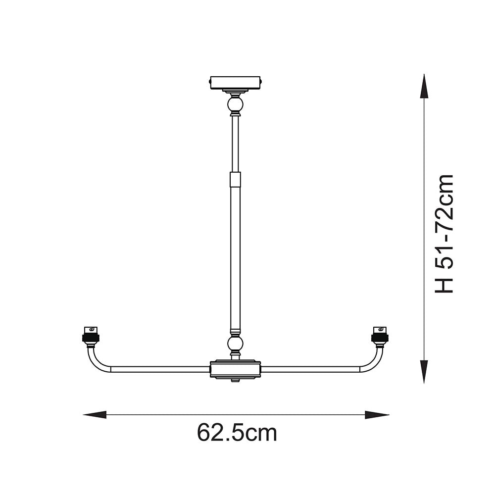 Lille & Ikat 16cm 2lt Linear Pendant natural 16cm Ikat shade