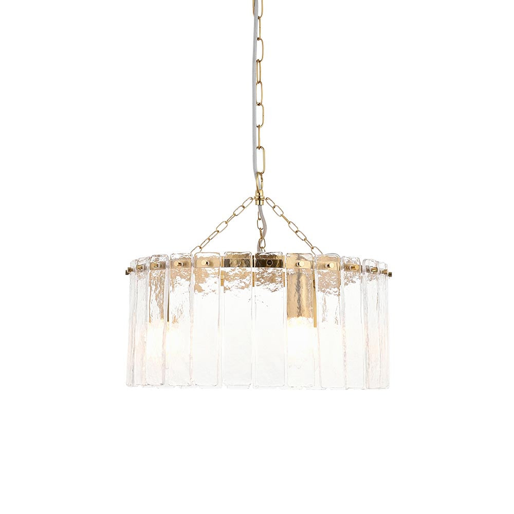 Karine 3 Light Pendant Aged Brass