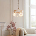 Karine 3 Light Pendant Aged Brass