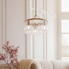 Karine 3 Light Pendant Aged Brass