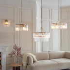 Karine 3 Light Pendant Aged Brass
