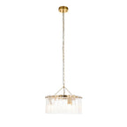 Karine 3 Light Pendant Aged Brass