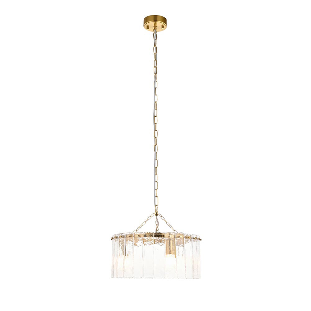 Karine 3 Light Pendant Aged Brass